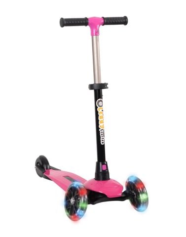 LEDDY SCOOTER PEMBE IŞIKLI TEKER KATLANABİLİR 2+ YAŞ