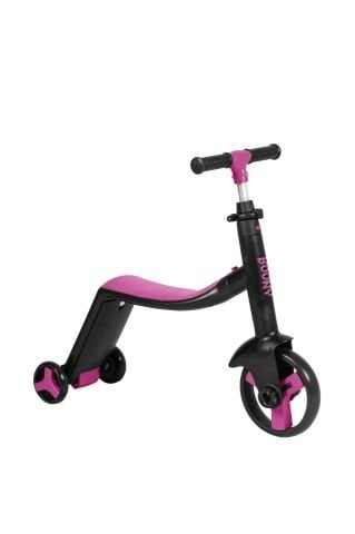 BOONY PEMBE ÇOCUK SCOOTER- BİSİKLET 1 ÜRÜN 3 ÖZELLİK 50 KG TAŞIMA KAPASİTELİ