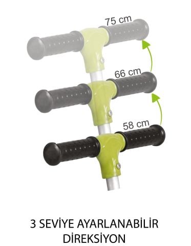 BOONY 3’ü 1 Arada Çocuk Scooter & Bisiklet – Yeşil