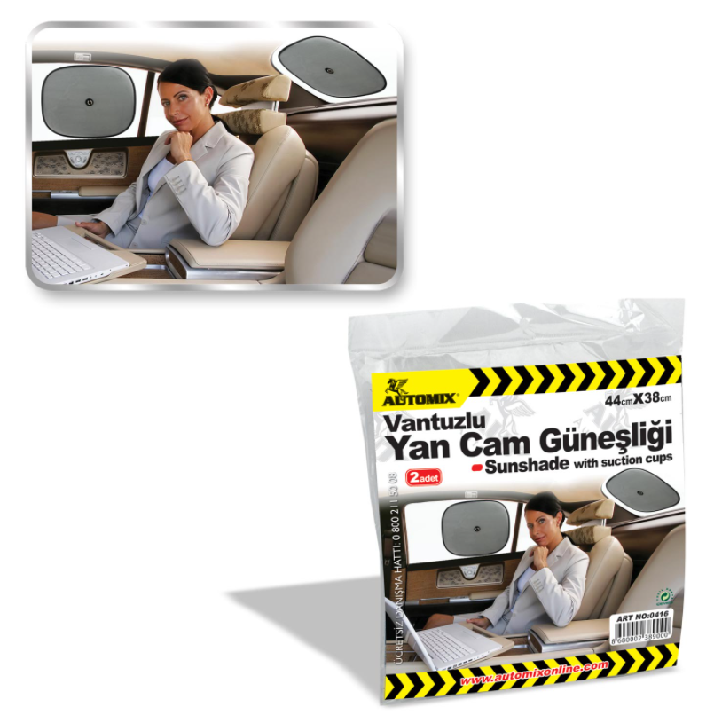 Vantuzlu Yan Cam Güneşliği