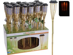 Solar Lamba Doğal Bambu 65 Cm