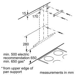 Serie | 4 duvar tipi davlumbaz 60 cm şeffaf cam