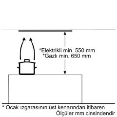 DLN53AA70-Serie | 2 Gömme Aspiratör 53 cm Antrasit Renk