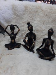 3'lü Yoga Siyah Gold Biblo 20*8 -20*8-20*8 cm