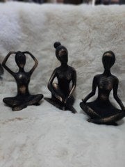 3'lü Yoga Siyah Gold Biblo 20*8 -20*8-20*8 cm