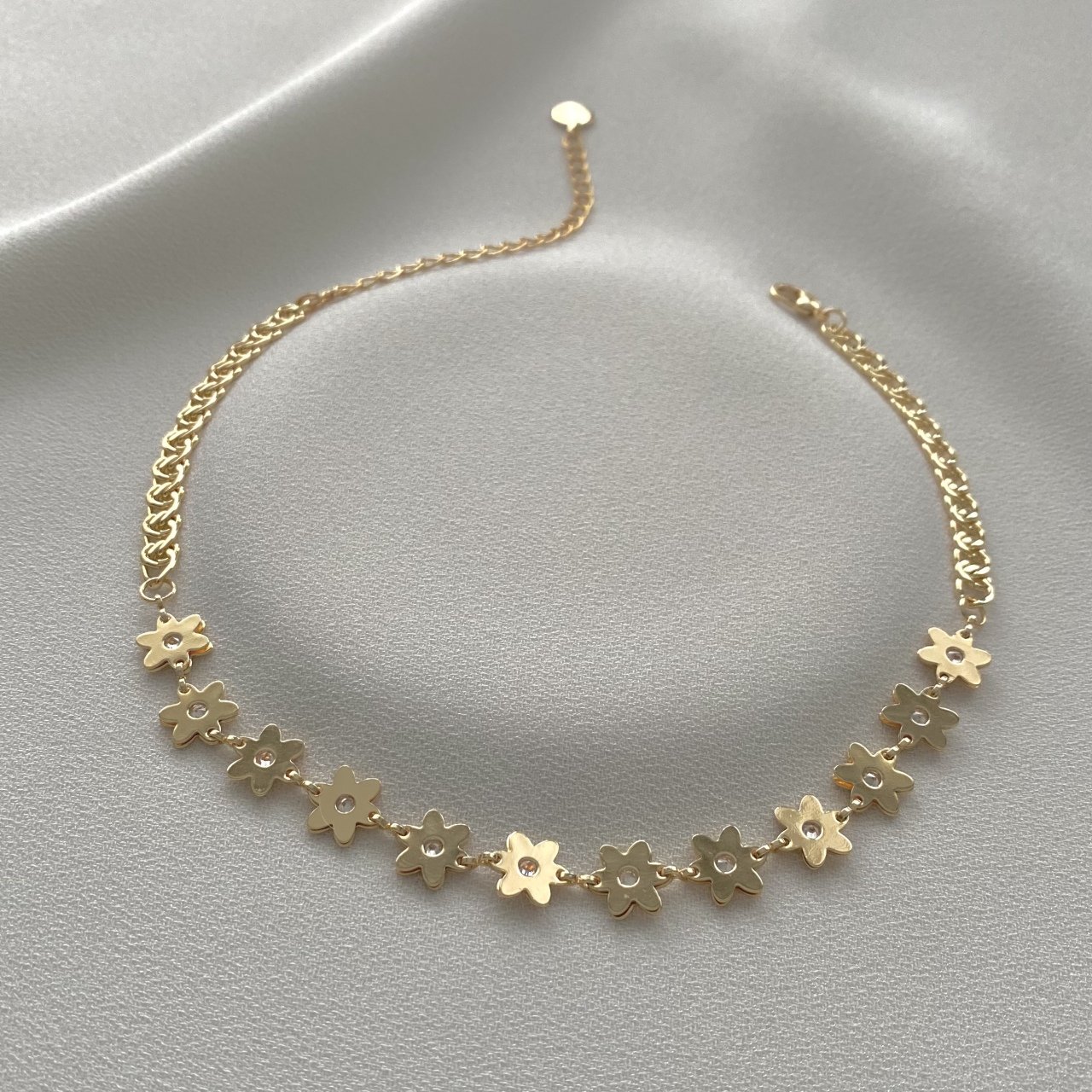 Multi Daisy Choker Kolye