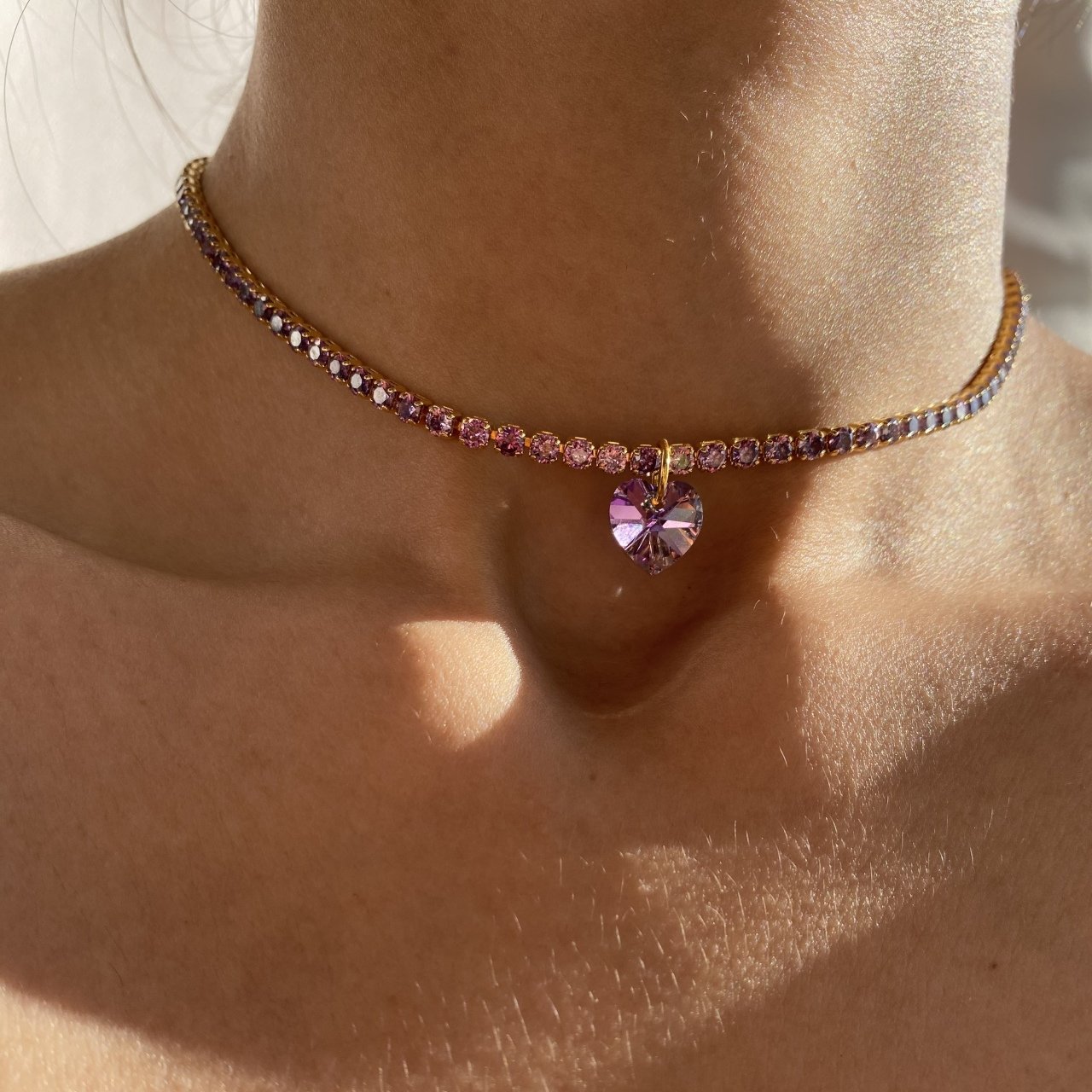 Purple choker cheap