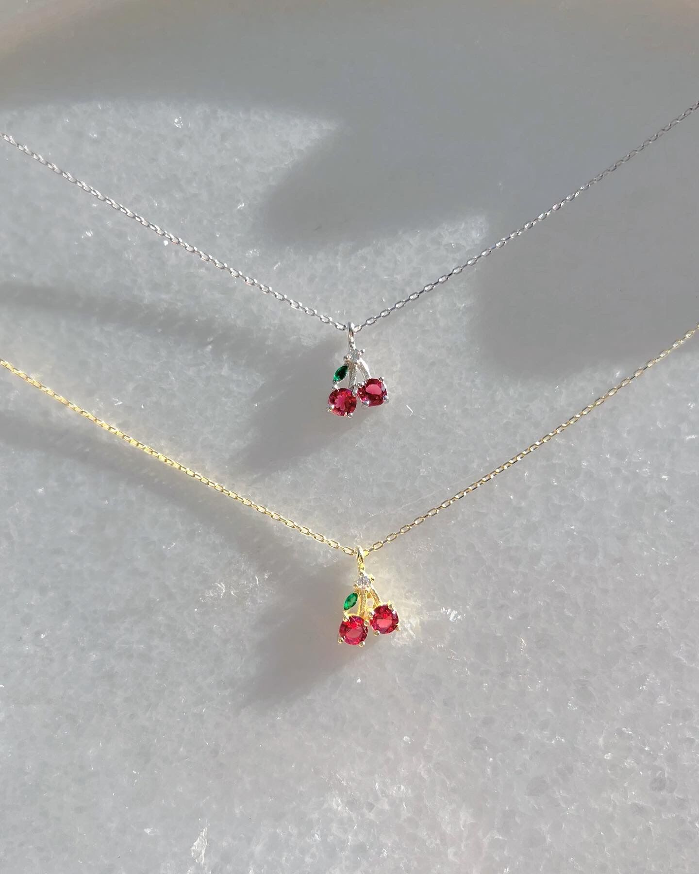 Cherry necklace silver deals