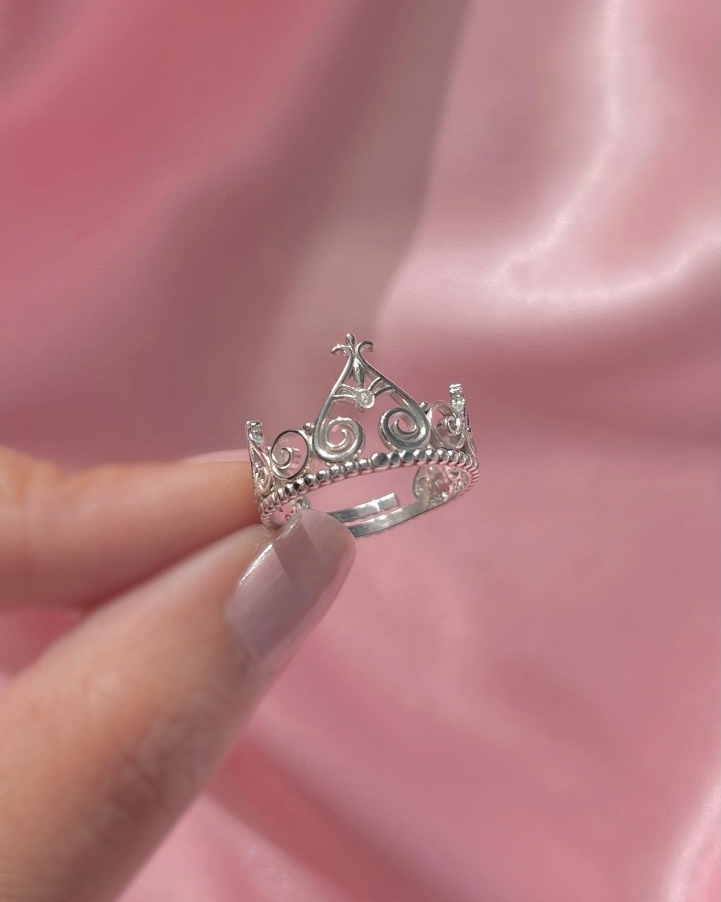 925 Sterling Silver Anneliese Crown Ring