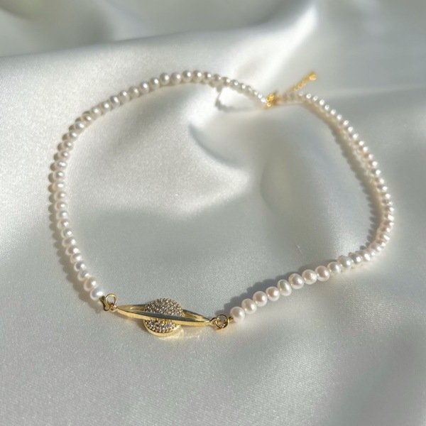 Buy Planet Pearl Necklace Pearl Saturn Crystal Rhinestone Necklace, Best  Friend Girlfriend Birthday Anniversary Jewelry Gift Online at  desertcartINDIA