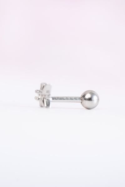 Kutup Yıldızı Küpe/Piercing-925 Ayar Gümüş