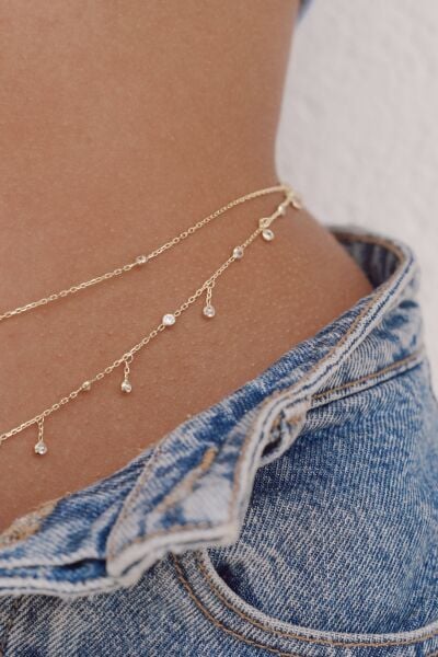 Sterling silver on sale waist chain