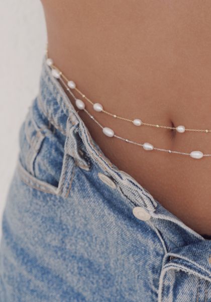 Pure silver waist chain for ladies best sale