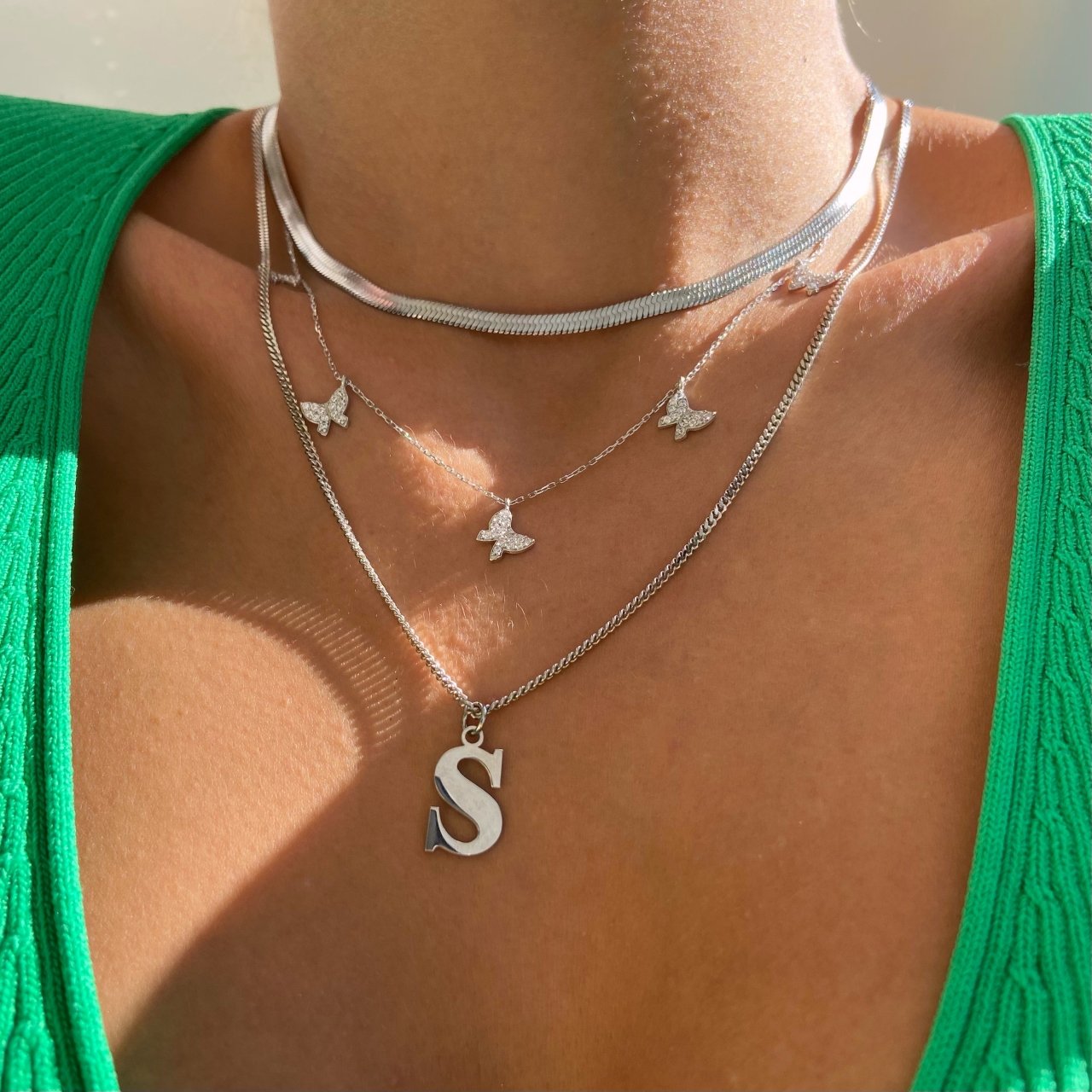 925 Sterling Silver Letter Necklace