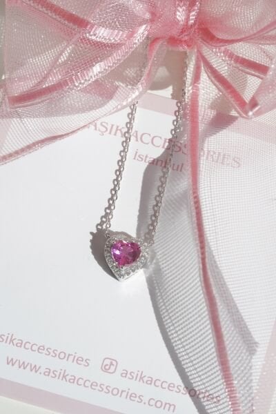 Sakura Heart Necklace - 925 Sterling Silver