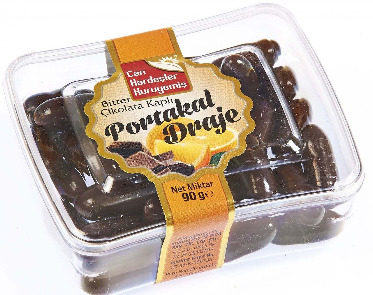 Bitter Çikolatalı Portakal Draje 90 g Pkt