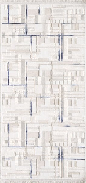 Artemis Halı Samoa - 02378A - krem Çizgili Halı