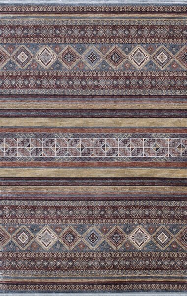 Artemis Halı Bella - 06476E - Gri Mavi Kırmızı Halı