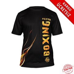 Dosmai Dijital Baskılı Kiıckboks T-shirt BXT072 Siyah