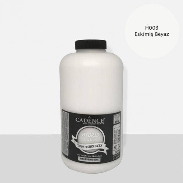 Cadence 2000 ml Hybrid Akrilik Multisurfaces Boya - Eskimiş Beyaz [H003]