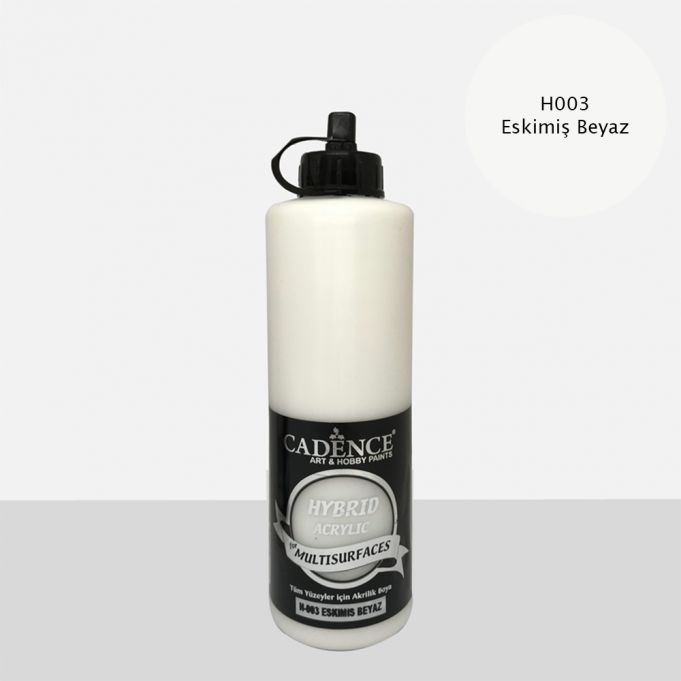 Cadence 500 ml Hybrid Akrilik Multisurfaces Boya - Eskimiş Beyaz [H003]