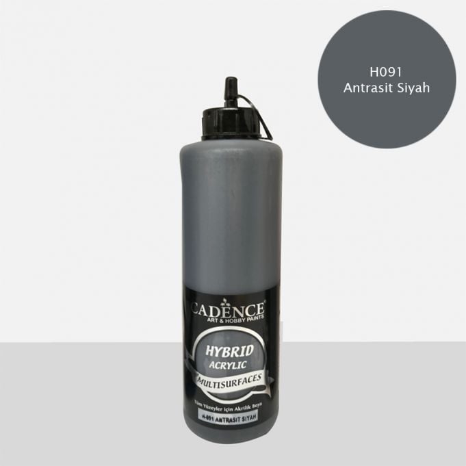 Cadence 500 ml Hybrid Akrilik Multisurfaces Boya - Antrasit Siyah [H091]