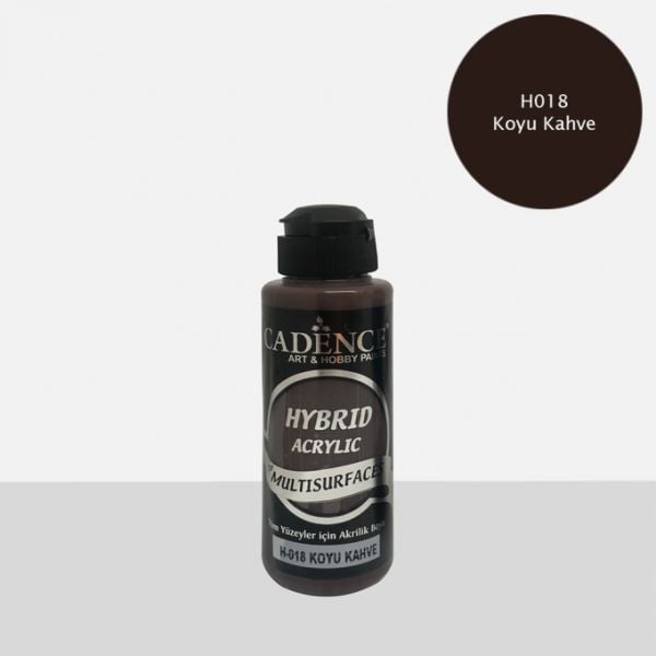 Cadence 120 ml Hybrid Akrilik Multisurfaces Boya - Koyu Kahve [H018]