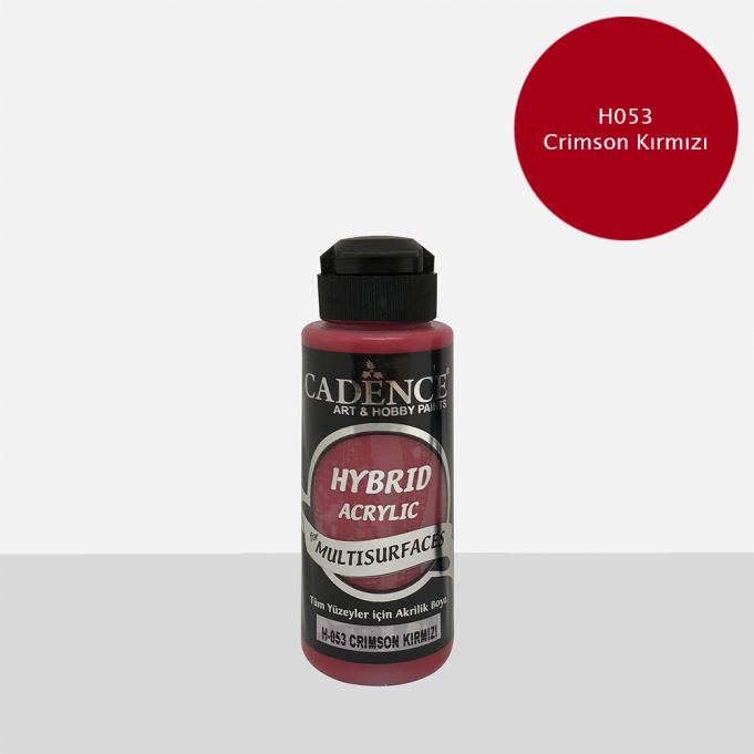 Cadence 120 ml Hybrid Akrilik Multisurfaces Boya - Crimson Kırmızı [H053]