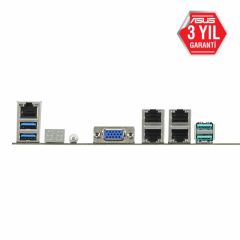 ASUS P11C-M/4L Intel C242 LGA1151 DDR4 2666 VGA Çift M2 + 6 SATA USB3.1 PCI 4 adet LAN mATX Sunucu Anakartı