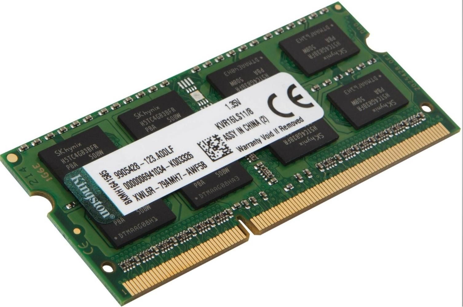 Kıngston 8Gb Ddr3L 1600Mhz Cl11 1.35V Kvr16Ls11-8  (Pc3-12800) Notebook Ram