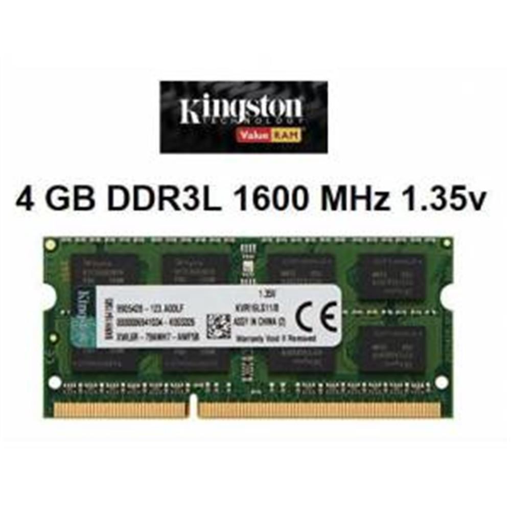 Kıngston 4-1600 Mhz 1,35V Cl 11 Kvr16Ls11-4 Kutusuz Notebook Ram