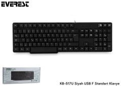 Everest KB-517UF Siyah USB F Standart Klavye