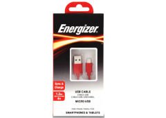 Energizer C12UBMCGRD4 1.2m Flat Micro Kırmızı Usb Kablosu