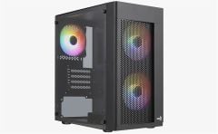 Aerocool-AE HEXFR 400 Hexform 400W 3x120mm FRGB USB 3.0 Mini Tower Kasa