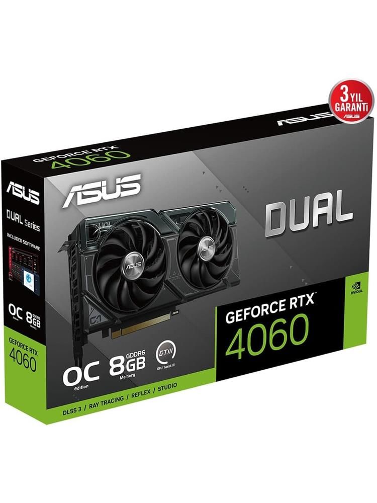 Asus GeForce Dual-RTX4060-O8G-V2 8GB OC 128 Bit GDDR6 Ekran Kartı