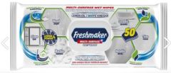 Freshmaker 50li Çok Amaçlı Islak Mendil Limon Yağı+Beyaz Sirke)(Mermer-Ahşap-Metal-Seramik)