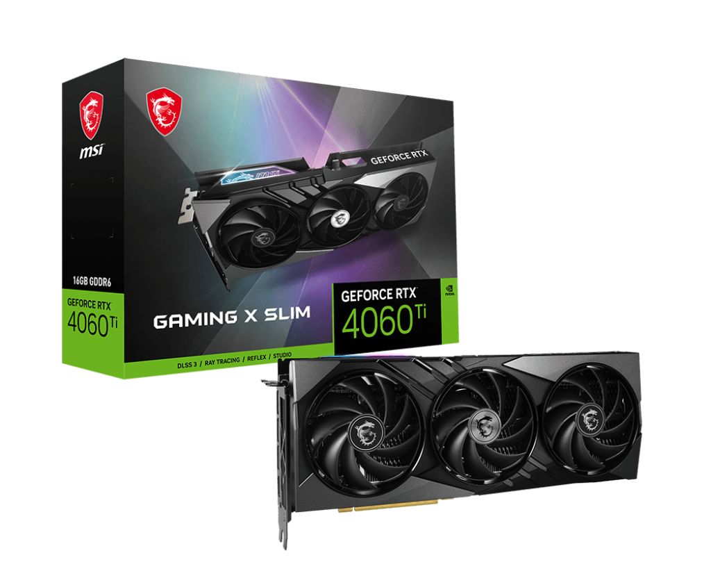 MSI GEFORCE RTX 4060 TI GAMING X SLIM 16G GDDR6  HDMI DP 128BIT