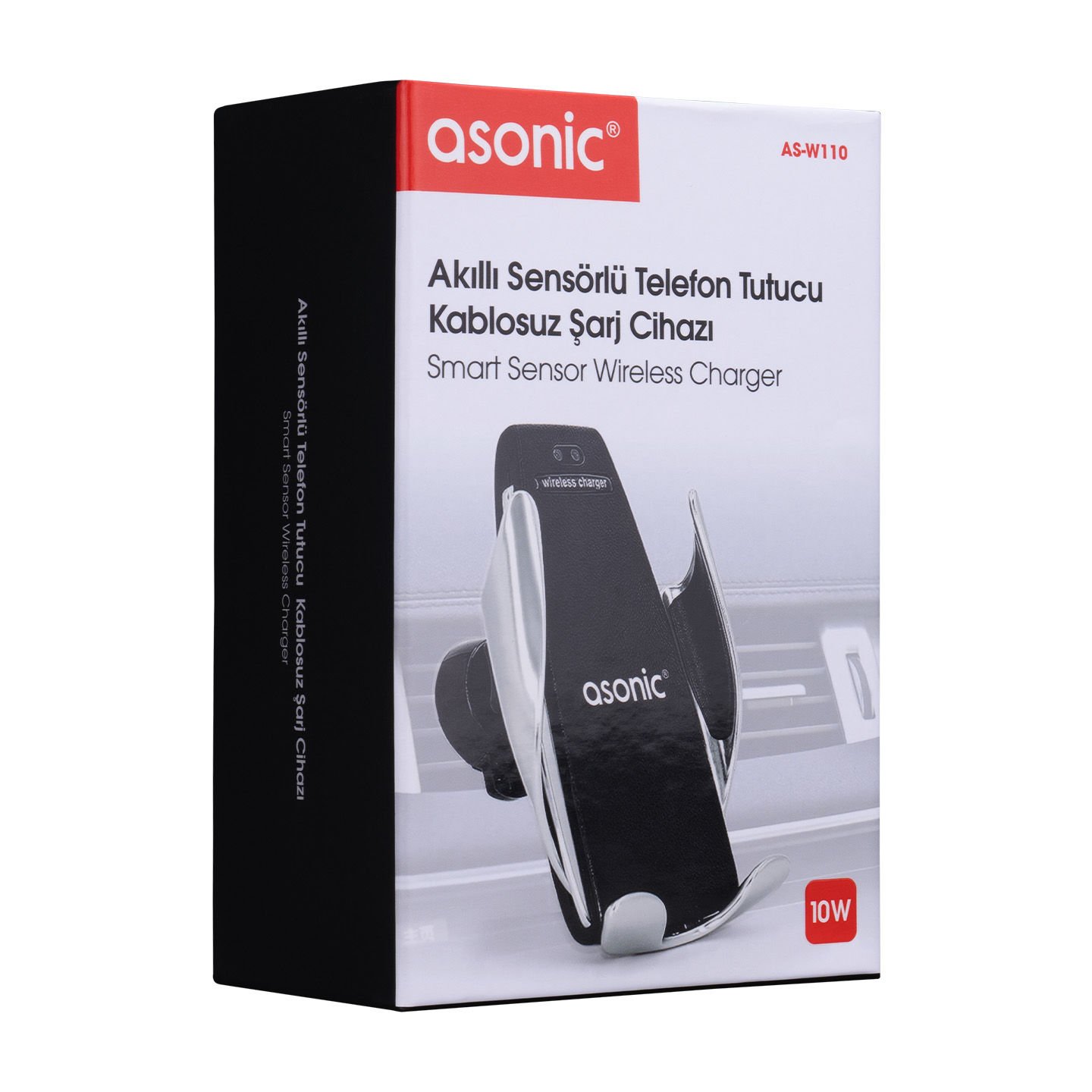 Asonic AS-W110 10W Sensörlü Telefon Tutucu Kablosuz Şarj Cihazı