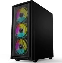 PowerBoost PB-P802AB 650w 80+ Bronze USB 3.0, ATX Mesh, RGB fan Siyah Kasa