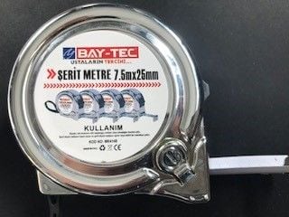 Bay-Tec Mk4148 7.5Mt 25MM Krom Şerit Metre