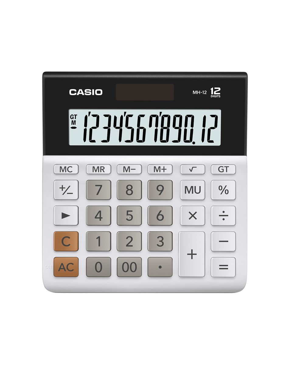 Casio DH-12WE Beyaz 12 Hane Masa Üstü Hesap Makinesi