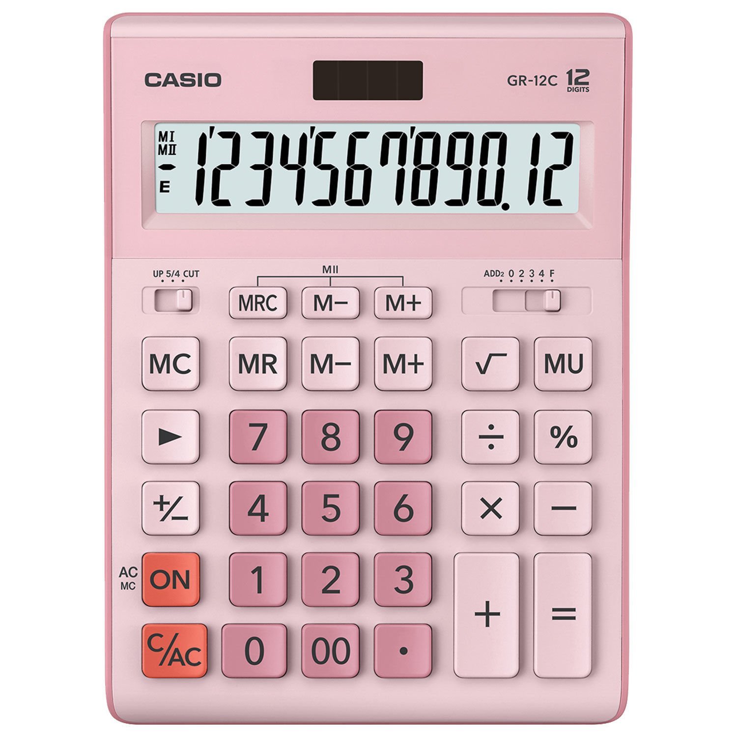 Casio GR-12C-PK 12 Hane Pembe Masa Üstü Hesap Makinesi