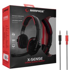 Rampage SN-R9 X-SENSE Siyah-kırmızı Gaming Oyuncu Mikrofonlu Kulaklık