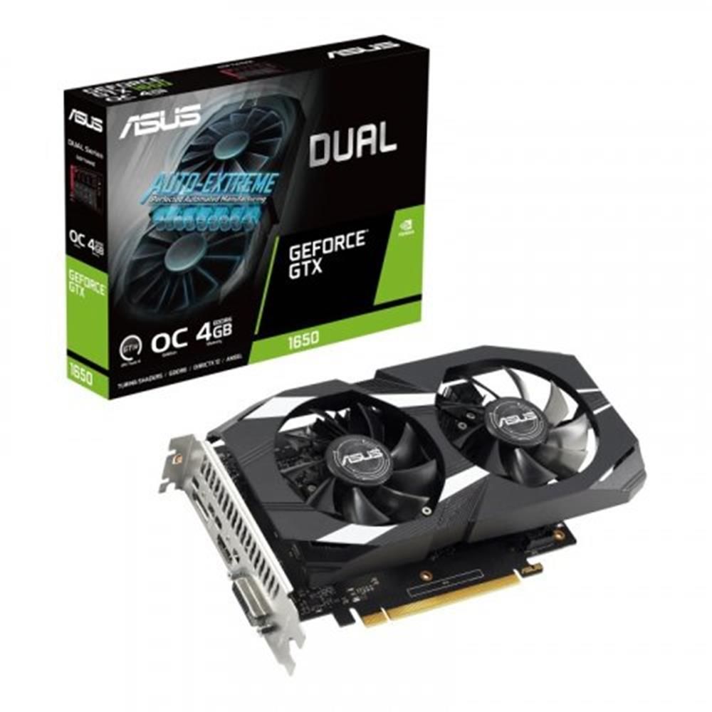 Asus Dual GeForce GTX1650 OC V2 DUAL-GTX1650-O4GD6-P-V2 4GB GDDR6 128Bit DX12 Gaming Ekran Kartı