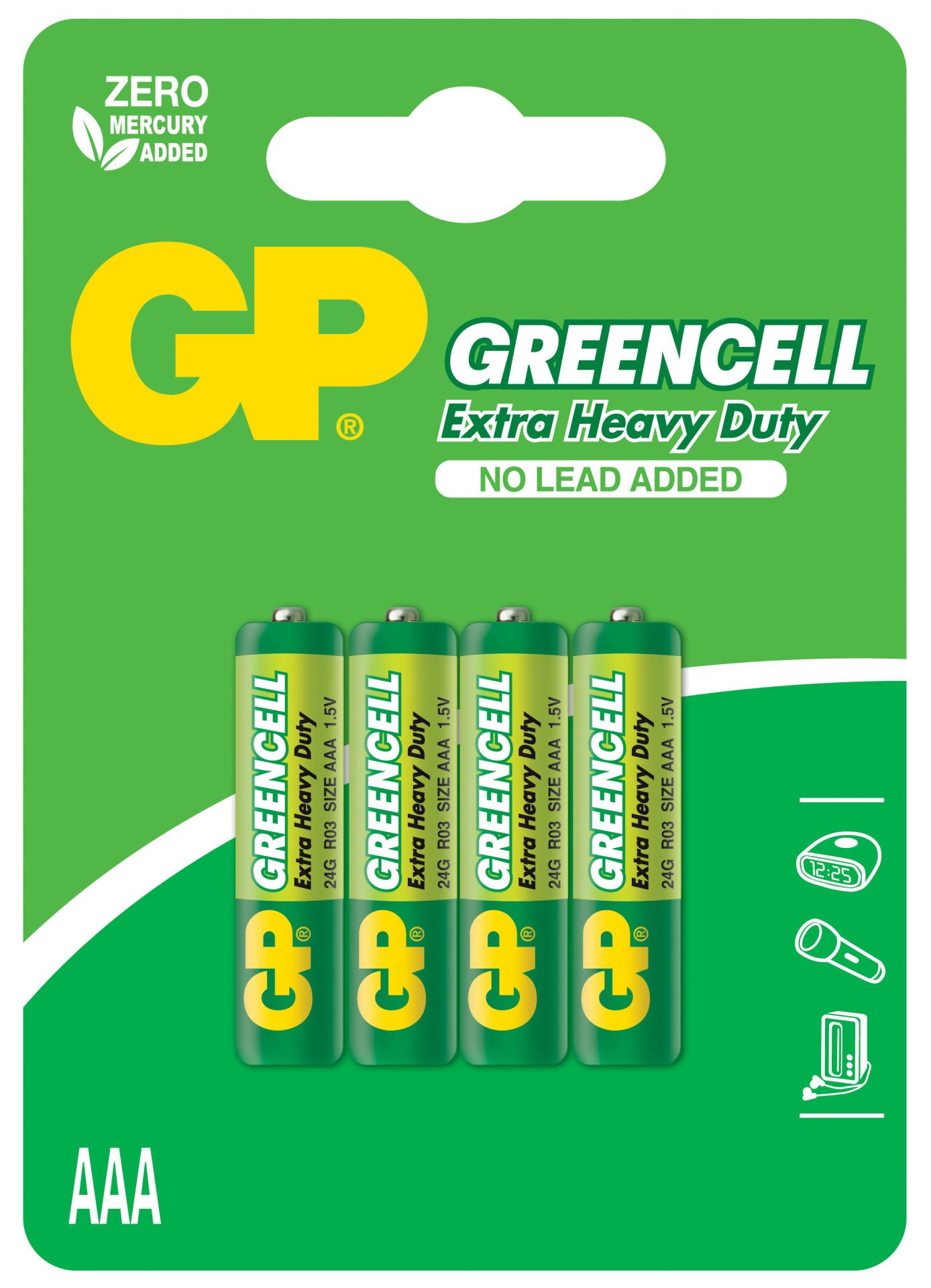 GP Greencel R03 AAA Boy İnce Çinko Kalem Pil 4'lü Paket GP24G-U4