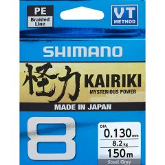 Shimano Kairiki x8 150 mt Örgü İp Misina Steel Gray