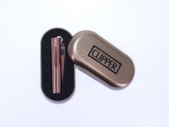 Clipper Özel Kutusunda Metal Çakmak Mini Boy - Parlak Rosegold