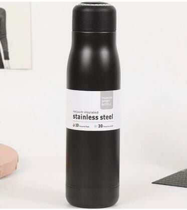Paslanmaz Çelik Spor Termos 550ml Siyah