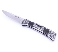 Reçine Kabzeli Kaplan İşlemeli Katlanabilir Çakı A3159-B