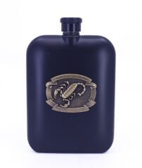 Akrep Kabartma Amblem Paslanmaz Çelik Cep Matarası - Hip Flask 7 OZ